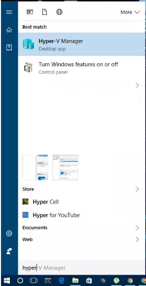 Search for Hyper-V in Windows Search box - How to Enable & Install Hyper-V on Windows 10