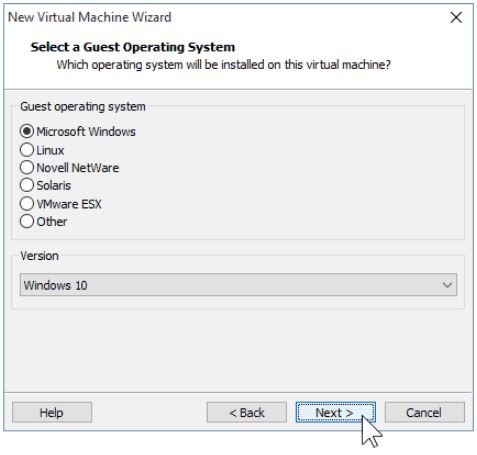 Manually Selecting Windows 10 OS - How to Install Windows 10 in VMware Workstation