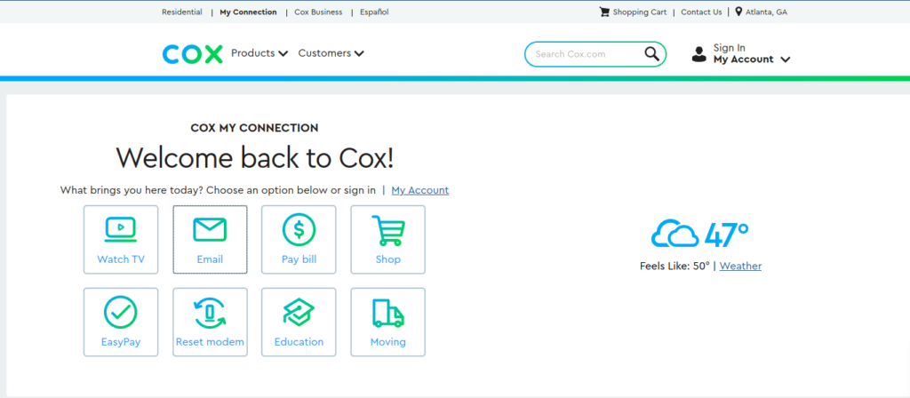 Cox_homepage