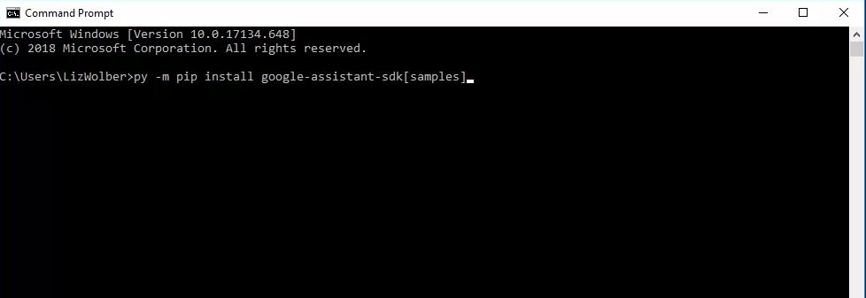 Install_google_assistant_sdk_command_in_cmd